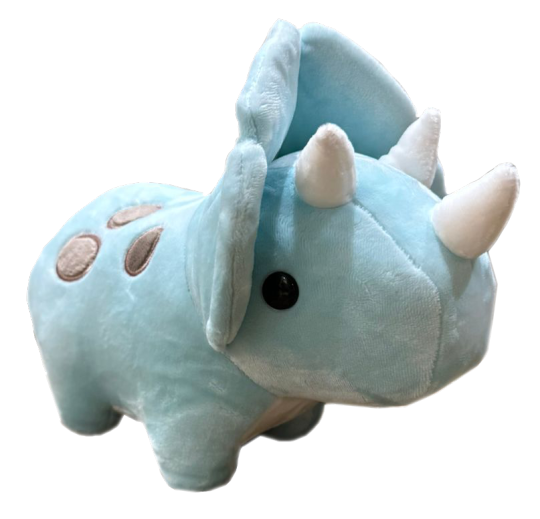 a dinosaur plushie