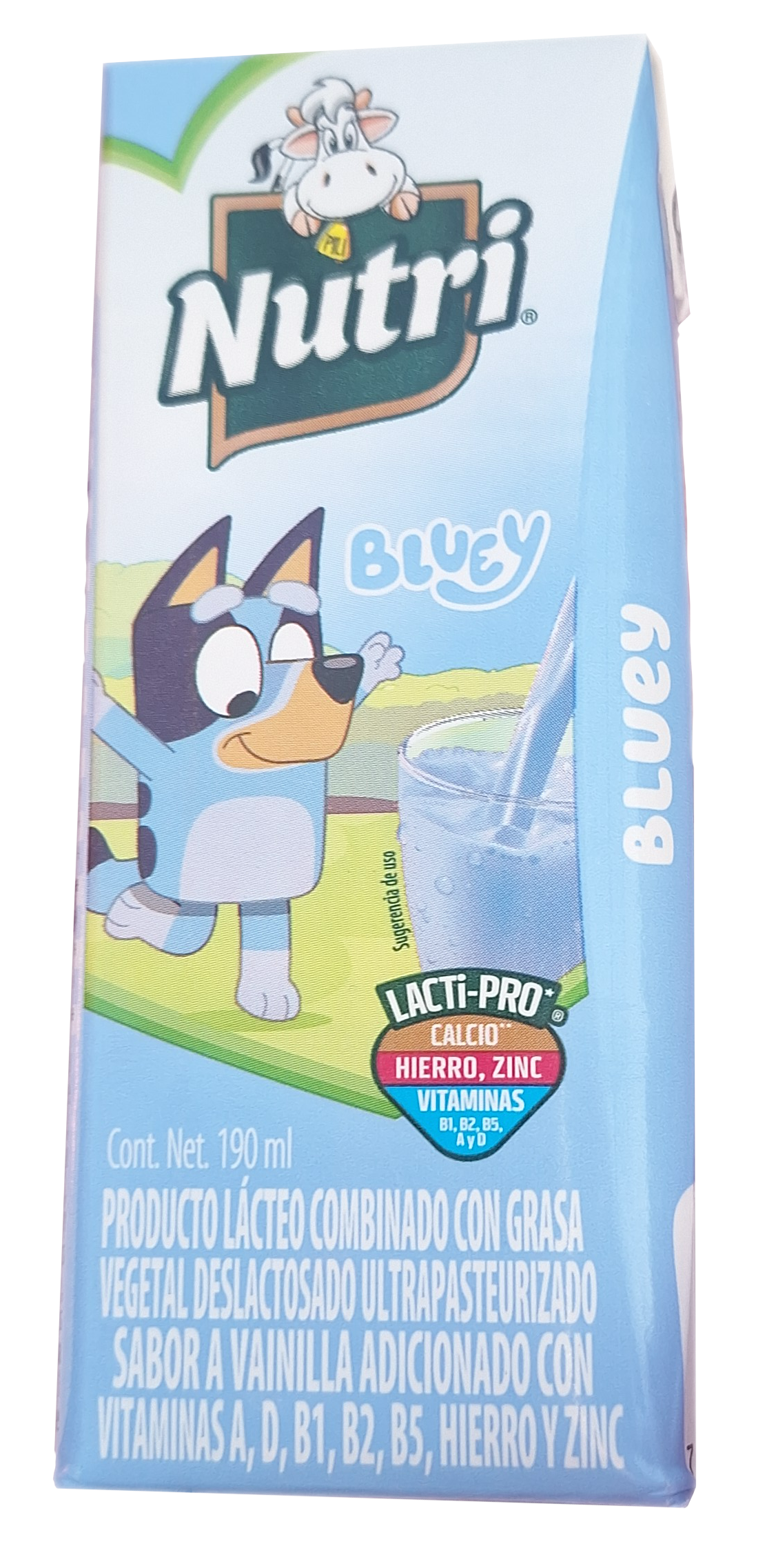 a milk box with bluey on it