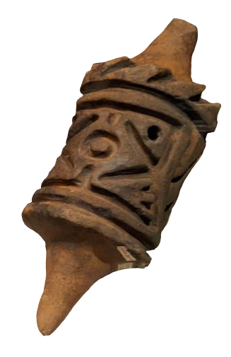 a cylindric prehispanic seal. mexico